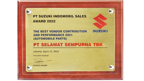 The Best Vendor Contribution and Performance 2021 (Automobile Parts) from PT Suzuki Indomobil Sales