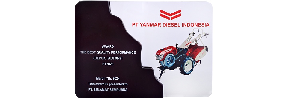 The Best Quality Performance FY 2023 from PT Yanmar Diesel Indonesia